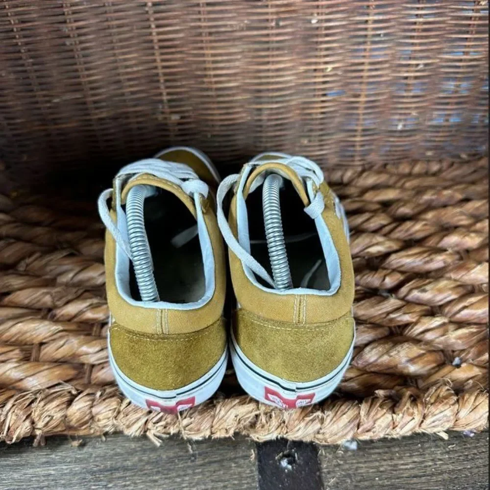 Vans Sz 8 Men's Yellow Low Top Lace Up Sneakers‎